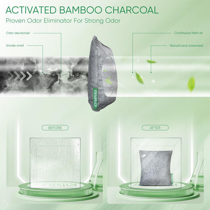 Activated Charcoal Odor Absorber,10P Nature Odor Eliminator for Strong Odor