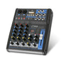 Pyle 4 Channel Audio Mixer with Bluetooth - DJ Sound Board Controller - USB Computer Input - Built-in MP3 Player - 48V Phantom Power - 3 Band EQ - 16-Bit DSP FX - Band, Studio Ready - PMXU43BT