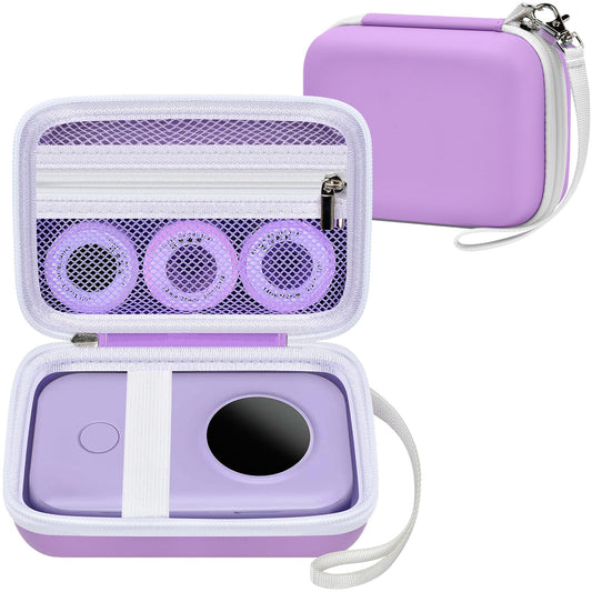 PAIYULE Hard EVA Case for Phomemo D30/D35 for Nelko P21 Label Maker (White)