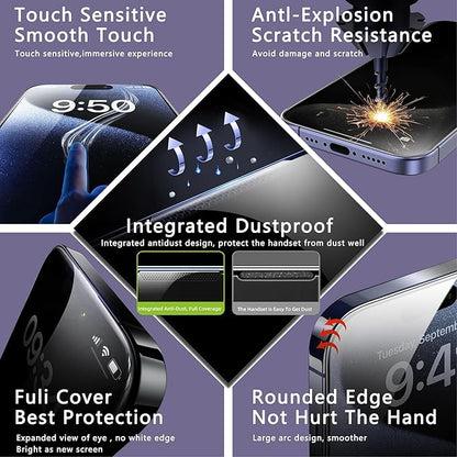 2 Pack Anti Blue Light Matte Screen Protector for iPhone 11 / iPhone XR, 9H Tempered Glass, Full Coverage, Anti-Fingerprint, Auto Dust-Elimination, No Bubble, Easy Installation