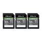 PNY 64GB Elite Class 10 U1 V10 SDXC Flash Memory Card - 100MB/s Read, Class 10, U1, V10, Full HD, UHS-I, Full Size SD (P-SD64GX3U1100EL-MP) (Pack of 3)
