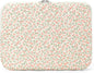 Puffy Laptop Sleeve 13-15.6 Inch Cute Quilted Laptop Protective Case Padded Floral Computer Sleeve for MacBook (B-Pink, 11 Inch)