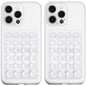 LvShuLiangPin Anteel 2 Pack Silicone Suction Phone Case Mount, Silicon Adhesive Phone Grip for Smartphones, Hands-Free Mirror Shower Phone Holder for Selfies, Tiktok Videos (LightPink&White)
