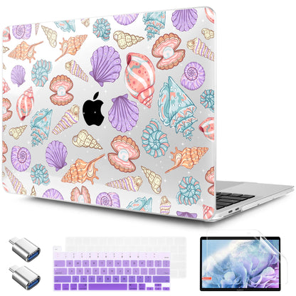 TWOLSKOO Compatible with MacBook Pro 13 inch Case 2023-2016 A2338 M2/M1 A2251 A2289 A2159 A1989 A1706, Plastic Hard Shell Cover & Keyboard Skin & Screen Protector, Colorful Shells