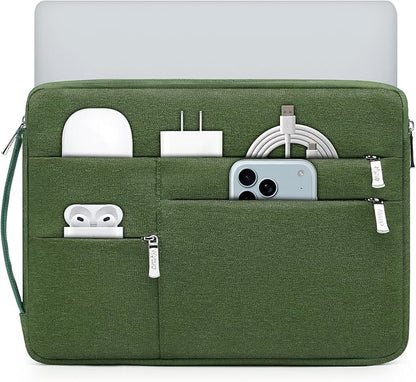 HYZUO 15-16 Inch Laptop Sleeve Bag for MacBook Pro 16 M4/M3/M2/M1 2025-2019, 15" Surface Book, Portable NoteBook Case for 15" 15.6" HP Dell Lenovo ThinkBook Asus Acer Samsung HUAWEI, Grass Green