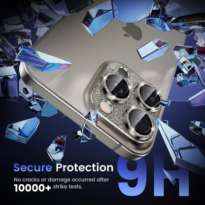 Tensea for iPhone 16 Pro/iPhone 16 Pro Max/iPhone 14 Pro/iPhone 14 Pro Max Camera Lens Protector, Metal Aluminum Alloy Tempered Glass Cover Camera Screen Protector Accessories, Case Friendly