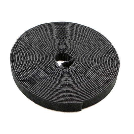 Saisn Reusable Fastening Tape Cable Ties 3/4 Inch Double Side Hook Roll (25 Yard, Grey)