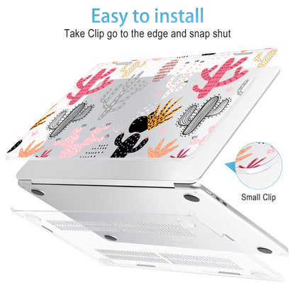 Mektron for 2026 MacBook Air 13-inch M5 Laptop Case A3449 with 13.6-inch Liquid Retina Display Fits 2025 A3240 M4 2024 A3113 M3 2023 A2681 M2 Printed Hard Shell for MacBook Air 13.6", Colorful Cacti