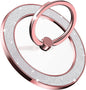 Magnetic Phone Ring Holder for MagSafe, Magnetic Phone Grip for iPhone, Compatible with iPhone MagSafe Wireless Charging. (Glitter Rose Gold)