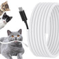 Cord Protectors from Pets No Chew, 1/4 inch 10ft Wire Protector Cord Covers for Pets, Flexible Cable Sleeve Cord Management for TV/Computer/Electric Wires/Phone Charging Cables, White