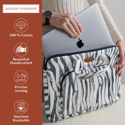 Maison d' Hermine Laptop Bag with Front Pocket Upto 15.5 inch Laptop Tablet