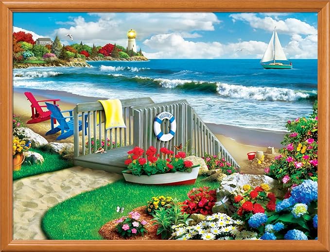 Masterpieces 300 Piece EZ Grip Jigsaw Puzzle - Coastal Getaway - 18"x24"