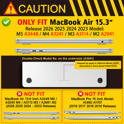 Lepeoac Case for 2026/2025/2024/2023 MacBook Air 15-inch Laptop Release M5 A3448 /M4 A3241 /M3 A3114 /M2 A2941, Stylish Protective Hard Shell Cover for MacBook Air 15.3 inch, Mountains