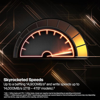 WD_BLACK 2TB SN8100 NVMe SSD Internal Solid State Drive - Gen 5 PCIe 5.0x4, M.2 2280, Seq. Read Speeds Up to 14,900 MB/s, Best for AI Applications, Gaming, and Video Editing - WDS200T1X0M