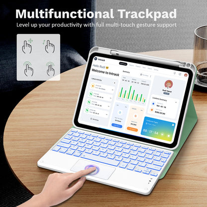 MoKo Touch Keyboard Case for iPad (A16) 11th/10th Gen, Green