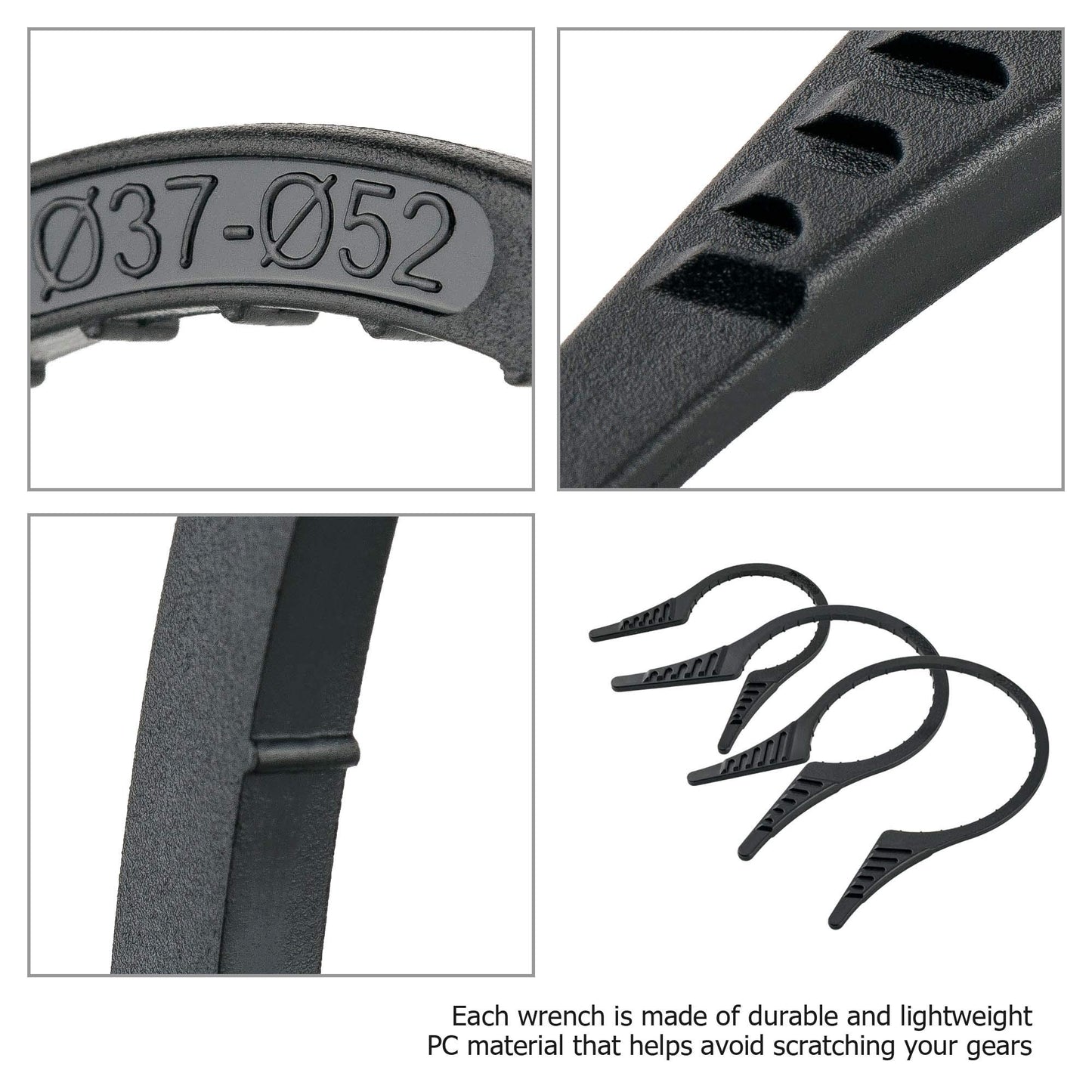 PROfezzion Camera Lens Filter Wrench Kit for ND UV CPL Filter, 3-Pack