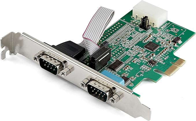 StarTech 2-Port PCI Express RS232 Serial Adapter Card, TAA (PEX2S953)