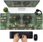 Cute Pastel Mint Green Forest Sage Desk Mat Anime Large Gaming Mouse Pad XL, Aesthetic Sunrise Laptop Computer Keyboard Mouse Mat, Women Office Desk Decor Cover Mat with Stitched Edges 31.5"x11.8"
