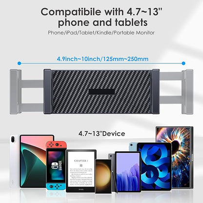 CreaDream Tablet Stand for iPad, Aluminum Tablet Holder with Heavy-Duty Base for Desk, Fully Adjustable Angle, Compatible with iPad Pro Air Mini, Galaxy Tab, Surface Pro, Kindle 4.7''-13", Black