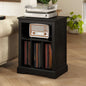 RowyPoey Farmhouse Record Player Stand, Vinyl Storage Turntable Stand