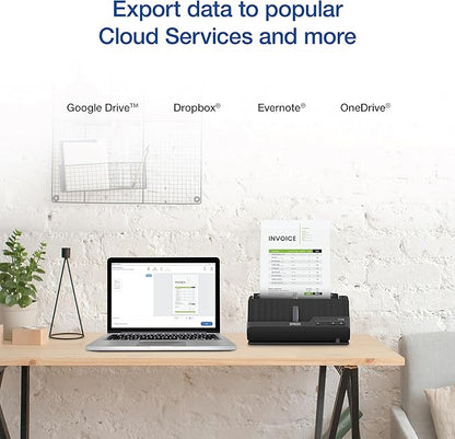 Epson Workforce ES-C220 Compact Desktop Document Scanner with 2-Sided Scanning and Auto Document Feeder (ADF) for PC and Mac