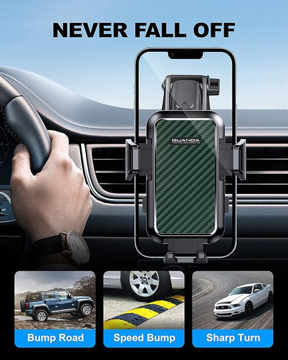 Suction Cup Car Phone Mount for Windshield/Dashboard, Hand Free Mobile Phone Holder for Car, Universal Cell Phone Holder Stand for iPhone 15 14 13 12 Pro Max Samsung Android 【Thick Case Friendly】