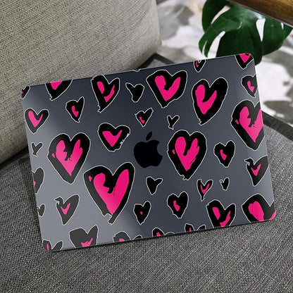 MEEgoodo Case for MacBook Pro 13 inch Case 2022 2021 2020 New A2338 M2/M1 A2251 A2289, Laptop Hard Shell with Keyboard & Camera Cover Compatible with 13 inch MacBook Pro, Handwritten Heart