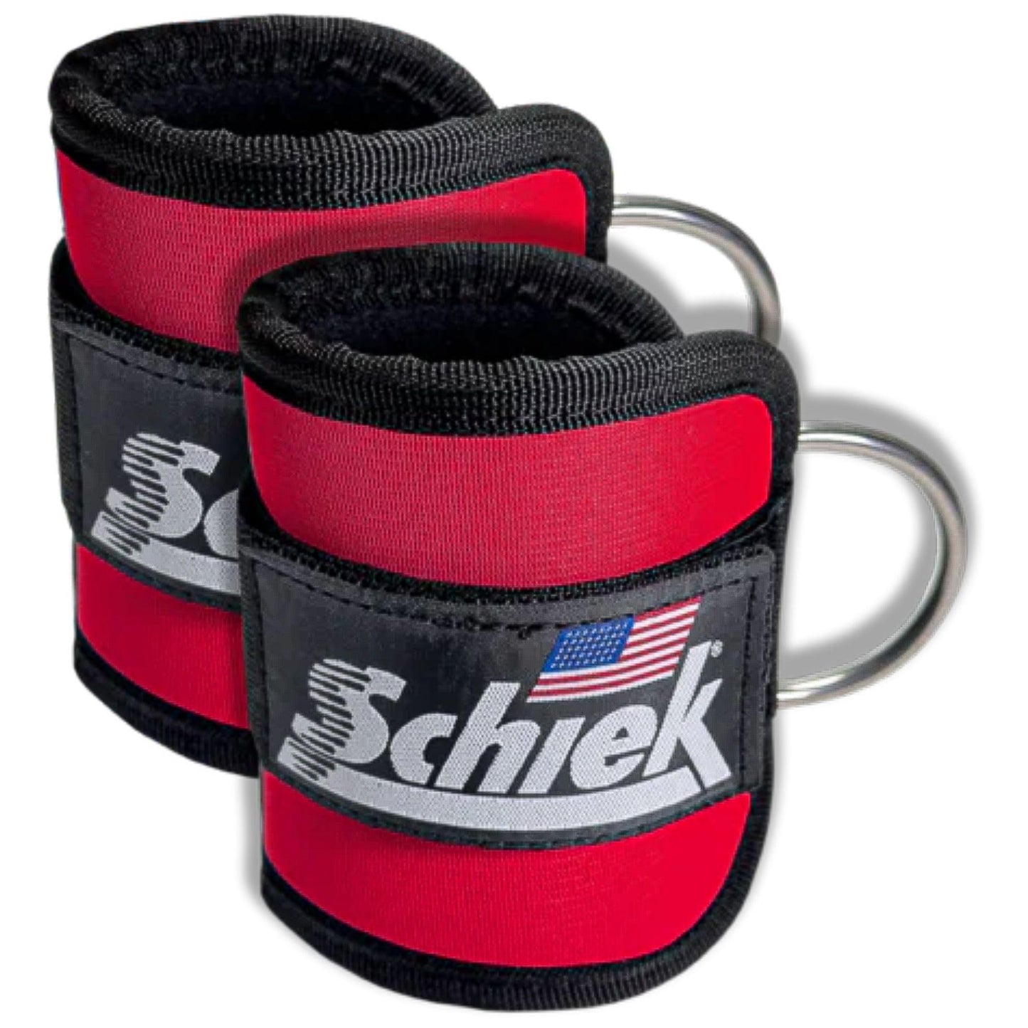 Schiek Sports 1707 Ankle Cuffs - Ideal for Glute Kickbacks and Cable Machine Workouts - Durable and Built To Last