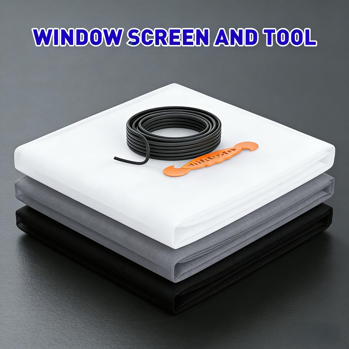 MAGZO Heavy-Duty Window Screen Mesh, Screen Replacement for Windows & Doors, 48"W x 99"L