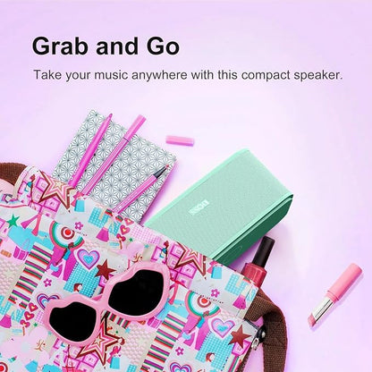 DOSS SoundBox Touch Wireless Bluetooth Speaker with 12W HD Sound and Bass, IPX5 Water-Resistant, 20H Playtime, Handsfree, Portable for Office, Home, Outdoor, Travel-Green