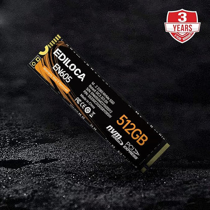 EN605 512GB M.2 SSD, NVMe1.3 PCIe Gen3 x4 SSD TLC, Internal Hard Drive, M.2 2280 - Read/Write Speed up to 2150/1600 MB/s - Internal SSD Compatible with Laptop & PC Desktop
