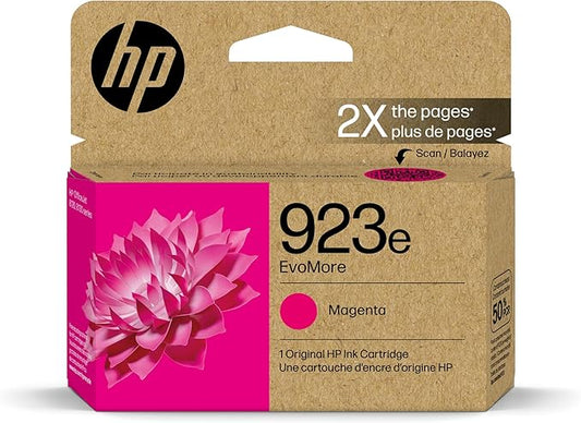 HP 923e EvoMore High Yield Magenta Ink Cartridge | Works with OfficeJet 8120, Pro 8130 Series | Carbon Neutral | 4K0T5LN