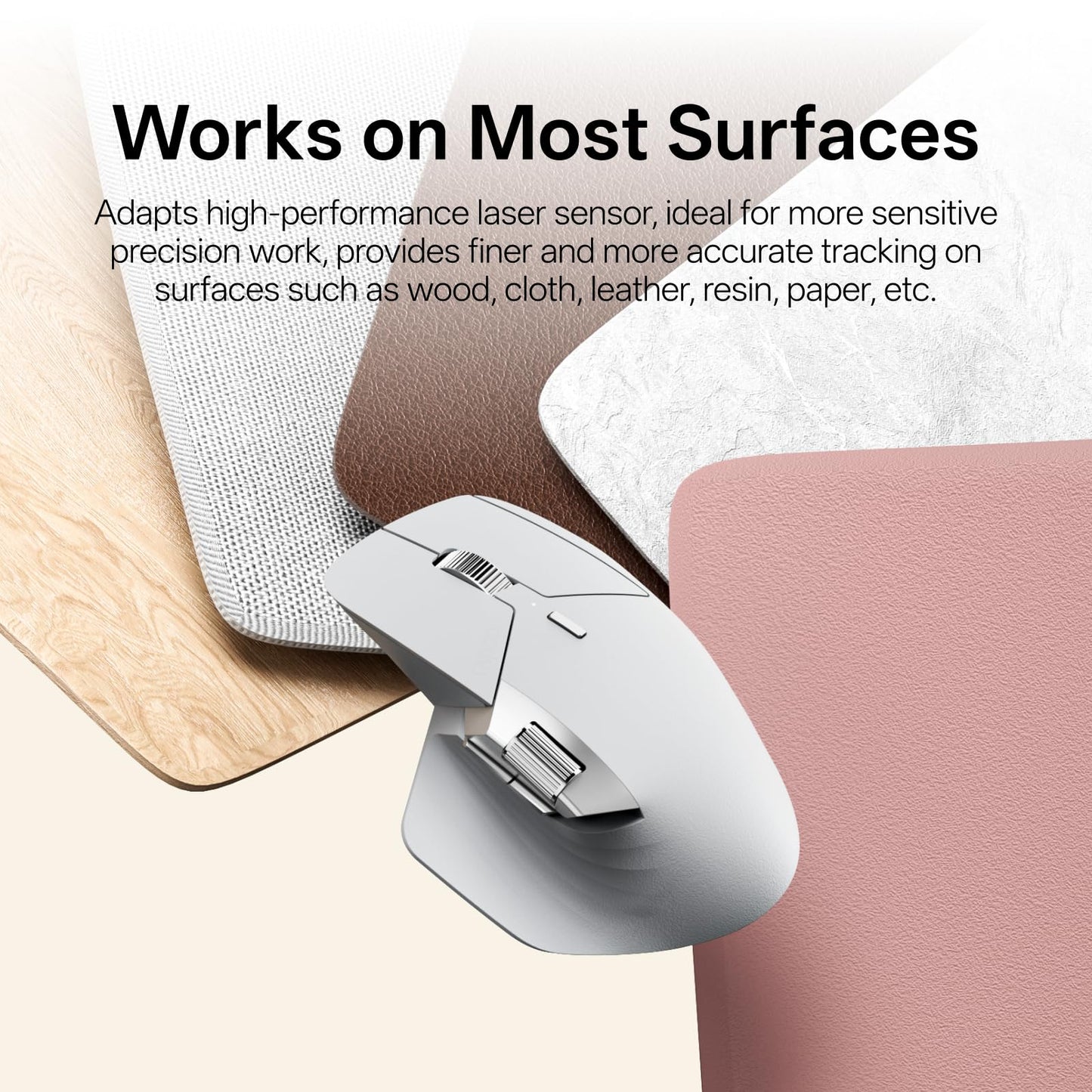 Rapoo MT760 PRO Wireless Mouse, NearLink + Bluetooth 5.0 Multi-Device, 12K DPI, 2K Polling, Ergo for Work & Gaming, 11 Programmable Buttons, On-Board Memory, Quiet Clicks, USB-C, 120 Days Battery Life