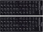 2PCS Thai-English Keyboard Letters Replacement Stickers - White Font on Black Background for Computer, Laptop, Notebook, Desktop - Matte Vinyl Alphabet Stickers