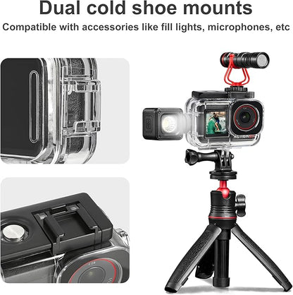 FitStill 164FT/50M Waterproof Case&3 Filters&Floating Hand Grip Stick Set Compatible for DJI Osmo Action 5 Pro Action 4 Action 3,Snorkeling Surfing,Wakeboarding Protective Cover Shell Accessories Kit