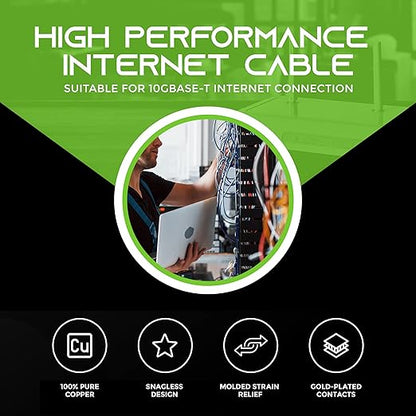 GearIT 24-Pack, Cat5e Ethernet Patch Cable 5 Feet - Snagless RJ45 Computer LAN Network Cord, Blue - Compatible with 24 48 Port Switch POE Rackmount 24port Gigabit