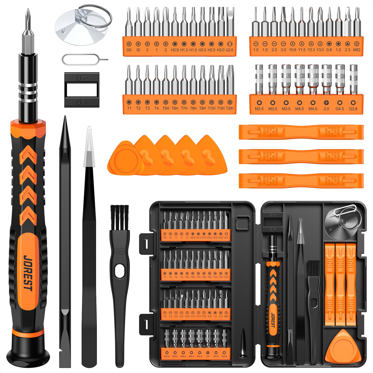 JOREST 40Pcs Precision Screwdriver Set,Small Screwdriver with Torx T5 T6 T8