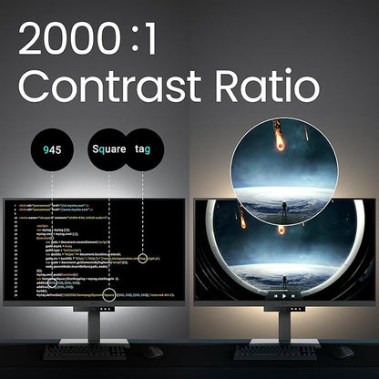 BenQ RD320UA 32” 4K 3840x2160 Programming Monitor with 2000:1 Contrast Ratio, Nano Matte Panel, MoonHalo, 90W USB-C, Coding Modes, Night Hours Protection, Ergonomic Stand, and Eye-Care Technology