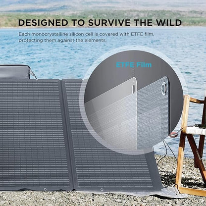 EF ECOFLOW Solar Generator 120V/3.6kWh DELTA Pro with 3x400W Portable Solar Panel, 23% High-Efficiency, 5 AC Outlets, 3600-4500W, Portable Power Station for Home Use Emergency Blackout Camping RV