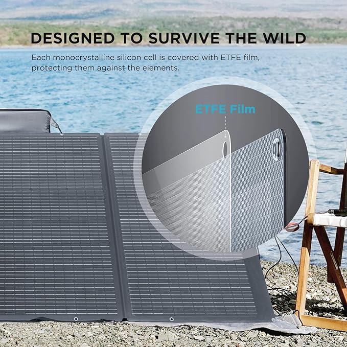 EF ECOFLOW Solar Generator 120V/3.6KWh DELTA Pro with 400W Portable Solar Panel, 23% High Efficiency, 5 AC Outlets, 3600W Portable Power Station for Home Backup Outdoors Camping RV Emergency