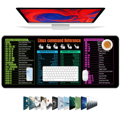 Galdas Gaming Mouse Pad XXL XL Large Long Extended Big Mousepad Non-Slip Rubber Keyboard Mouse Pad with Stitched Edges for Laptop Home Office (31.5x11.8x0.08 Inch) -Notes