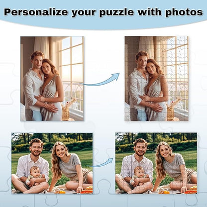 Personalized Puzzle for Photo - Custom 120/200/300/500/1000 Piece Jigsaw Puzzle for Adults & Couples & Family - Unique Gifts for Weddings, Anniversaries,Graduation- Create Your Own Puzzle with Photos