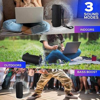 TREBLAB Ultra Loud Wireless Speaker - 60W Stereo Sound with Deep Bass, 20H Playtime, Powerbank, Waterproof, Loudest Portable Bluetooth Speaker for Home, Outdoor Party, Beach, Work, Travel, HD-Max