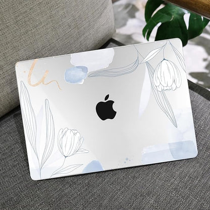 MEEgoodo for M4/M3/M2 MacBook Air 15.3 inch Case 2025 2024 2023, Case Fit Model (A3241/A3114/A2941) for MacBook Air 15 inch, Laptop Hard Shell with Keyboard Cover, Floral 33