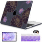 Mektron for 2026 MacBook Air 13-inch M5 Laptop Case A3449 with 13.6-inch Liquid Retina Display Fits 2025 A3240 M4 2024 A3113 M3 2023 A2681 M2 Printed Shell for MacBook Air 13.6", Golden Dahlia Flowers