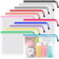 Umriox 12 Pack B4 Black Mesh Zipper Bags, File Organizer Pouch for Storage