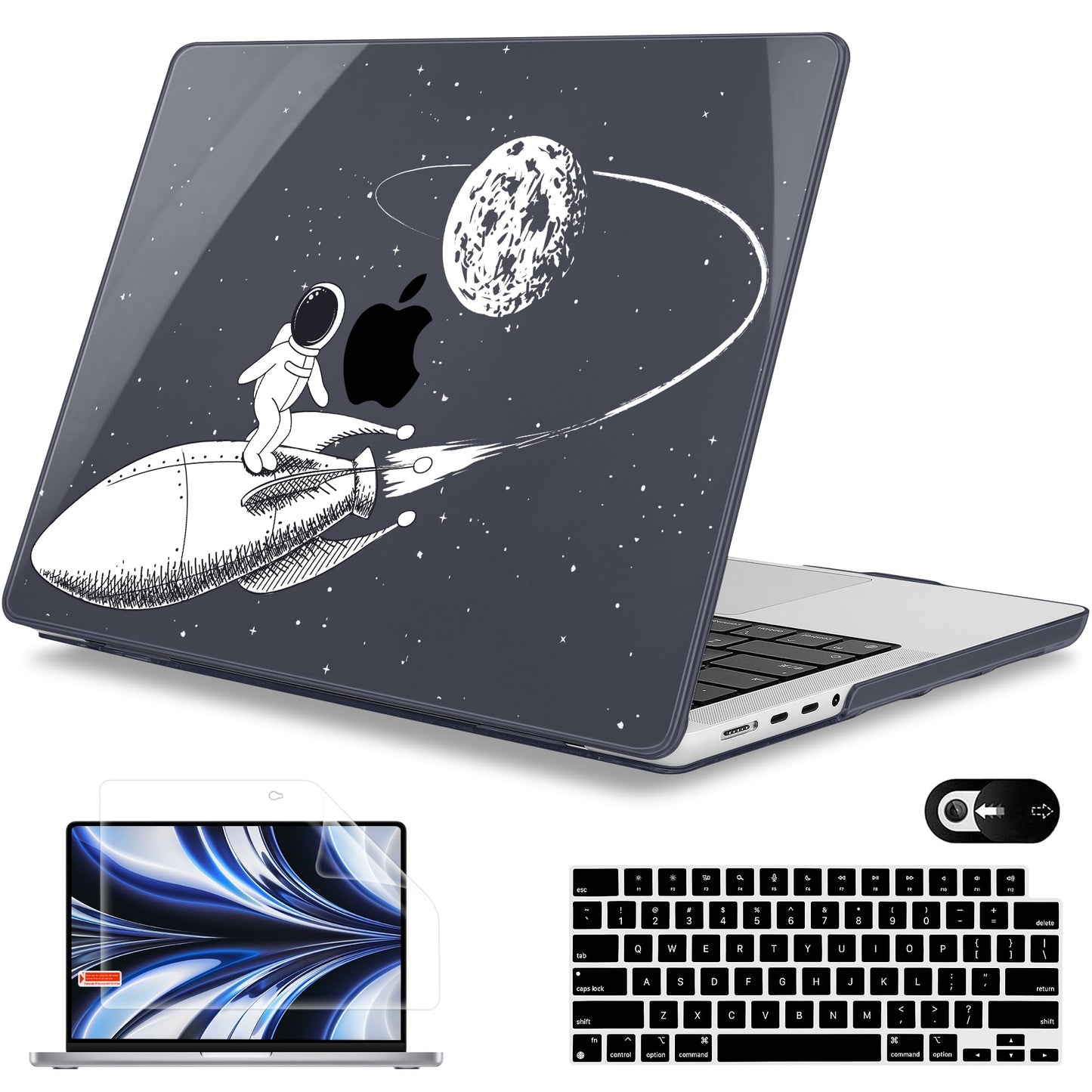 Mektron Case for 2026 M5 MacBook Pro 16 inch A3429 A3428 M4 A3403 A3186 M3 A2991 M2 A2780 M1 A2485 (2021-2025) Pro/Max with Liquid Retina XDR, Hard Shell Plastic Laptop Cover, Astronauts