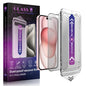 SHANG PIN JIA 2 Pack Screen Protector Tempered Glass for iPhone 15 Pro Max 6.7-Inch Auto Dust Removal, No Bubbles, High Definition Clear, Easy Installation