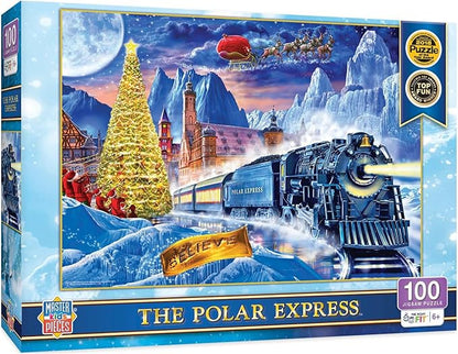 MasterPieces 100 Piece Christmas Jigsaw Puzzle for Kids - The Polar Express - 14"x19"