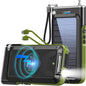 GOODaaa Solar Power Bank, 45800mAh Wireless Portable Charger Built-in Cables,15W Fast Charging Solar Charger, USB C in&Out and USB A Battery Pack for Outdoor with Emergency Radio,Flashlight